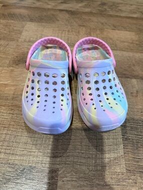 Kids Pastel Tie-Dye Clog Sandals - Pink